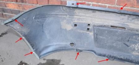 mounting points for the rear bumper Alfa Romeo 145 (146)
