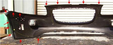 Buick Terraza front bumper mounting points