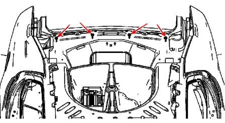 Schéma de montage du pare-chocs arrière Cadillac STS