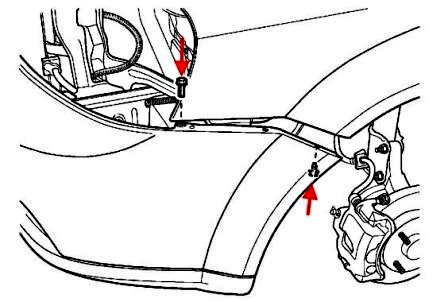 schema montaggio paraurti anteriore Lacetti J200 (Nubira, Optra) (2002-2009)