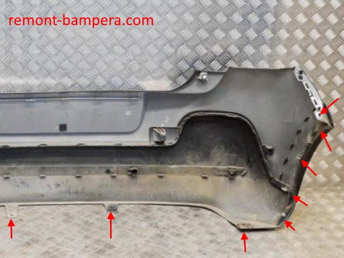rear bumper attachment points Citroen C3 (SX/SY) III (2016-2023)