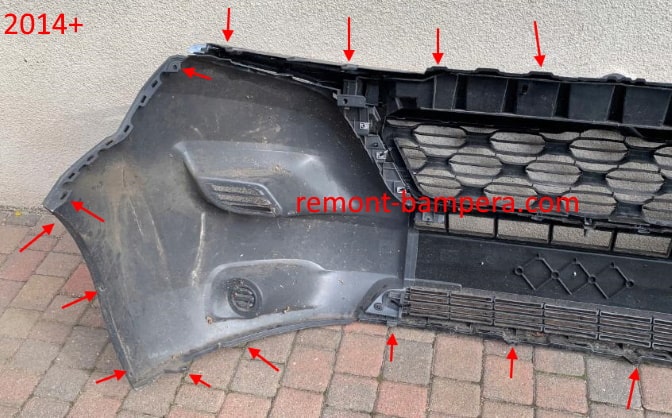 punti di attacco paraurti anteriore Citroen Jumper (2014-2023)
