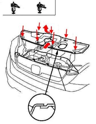 schema montaggio paraurti anteriore Honda CR-V 3 (2007-2011)