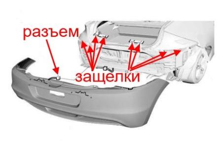 diagram of rear bumper Honda CR-Z