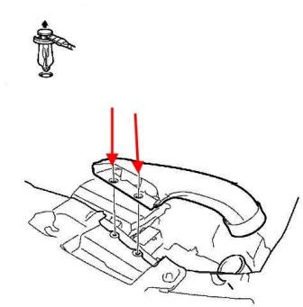 Diagrama de montaje del parachoques delantero Honda Pilot (2009-2015)