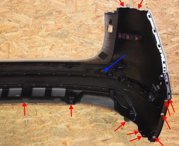 rear bumper attachment points Hyundai Tucson TL (2015+)