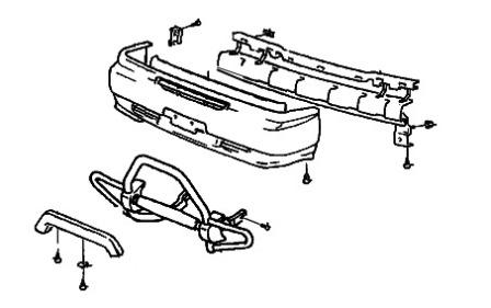 the scheme of fastening of the front bumper the Hyundai H-100