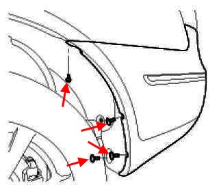 schema montaggio paraurti posteriore Hyundai Sonata 5 (NF)