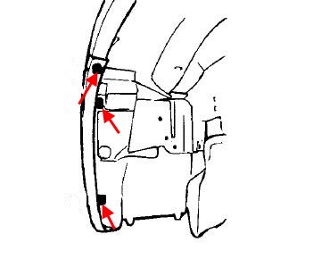 Schema di montaggio del paraurti anteriore Hyundai Terracan