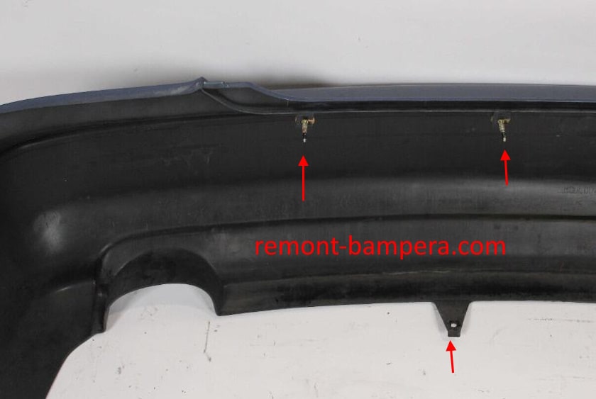 mounting locations for rear bumper Lexus GS II (1998-2005)