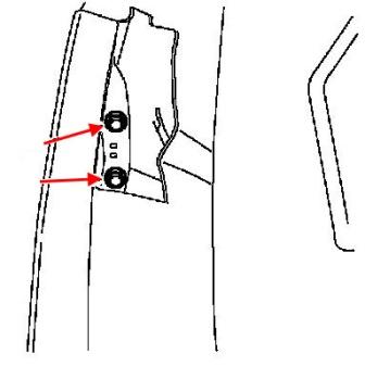 Schéma de montage du pare-chocs avant Lincoln Navigator (2003-2006)