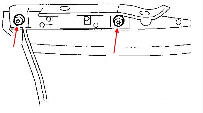 Schema di montaggio del paraurti anteriore Mercury Villager
