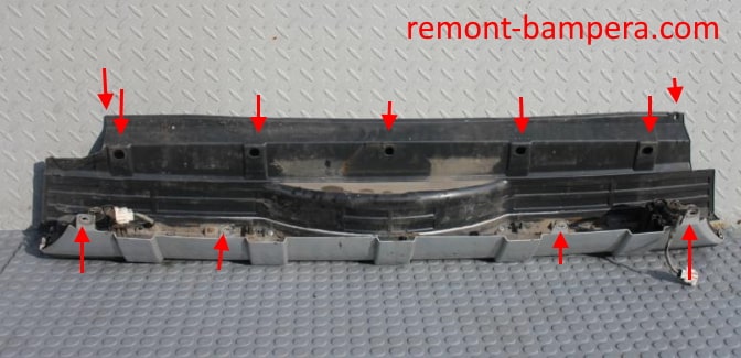 points de fixation du pare-chocs arrière Mitsubishi Pajero/ Montero IV (2006-2023)
