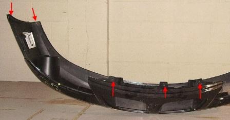 mounting points for the Pontiac GTO front bumper