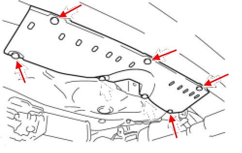 Schema di montaggio del paraurti posteriore Scion xD (Toyota Ist)