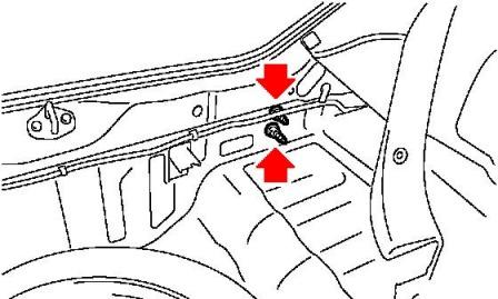 schéma de montage du pare-chocs arrière Subaru Impreza (2000-2007)