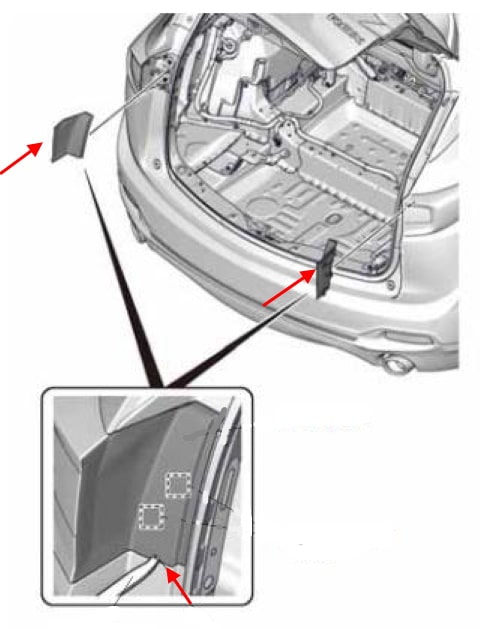Schema di montaggio del paraurti posteriore Acura RDX (2019+)