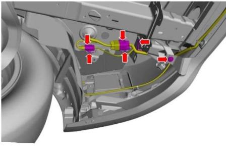 Schéma de montage du pare-chocs arrière Ford C-Max 2 (après 2010)