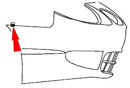 Schema di montaggio del paraurti anteriore Ford Escort