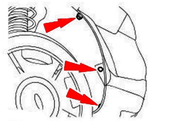 scheme of fastening of a back bumper Ford Mondeo Mk3 (2000-2007)