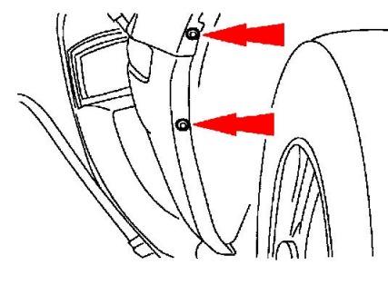 Schema di montaggio del paraurti anteriore Ford Windstar