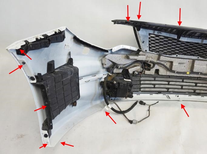 punti di attacco paraurti anteriore KIA Optima IV / K5 JF (2015-2020)
