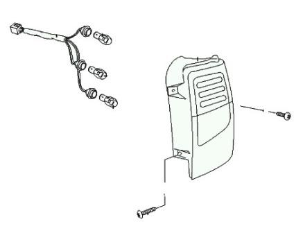 Schema di fissaggio fanale posteriore KIA Joice (Carstar)