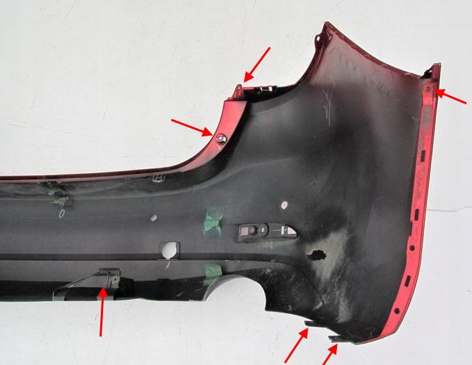 punti di fissaggio paraurti posteriore Mazda 6 III (GJ/GL) (2013-2022)