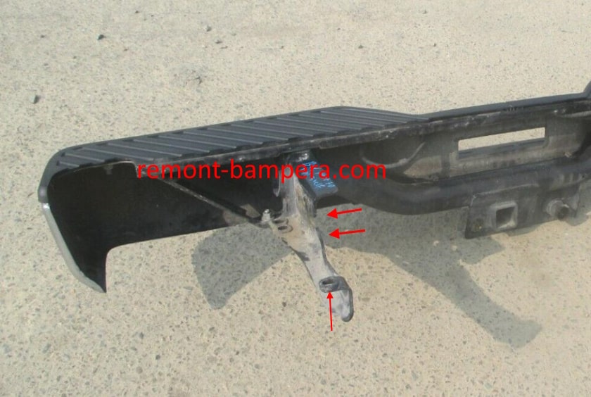 rear bumper mounting locations for Nissan Titan I (2003-2015)