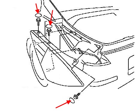 Schema fissaggio fanale posteriore Nissan 350Z