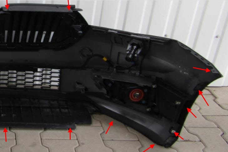 punti di attacco paraurti anteriore Skoda Fabia IV 6VA Mk4 (2021+)