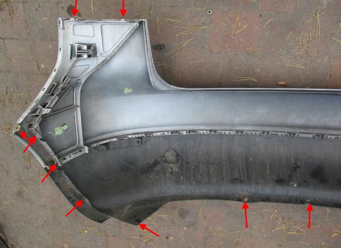 mounting points for the rear bumper VW Golf Plus (2005-2014)