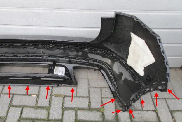 rear bumper attachment points VW Tiguan II (2016+)
