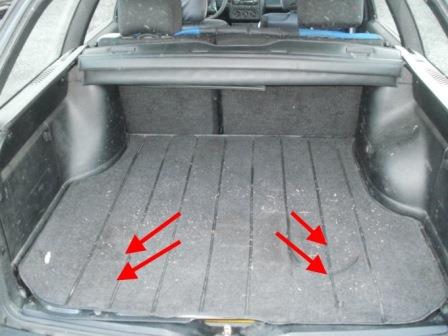 points de fixation pour le pare-chocs arrière VW PASSAT B3 / B4