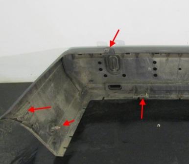 mounting points for the rear bumper Alfa Romeo 155