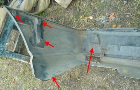 mounting points for the rear bumper Alfa Romeo 164