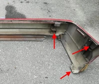 mounting points for the rear bumper Alfa Romeo 164