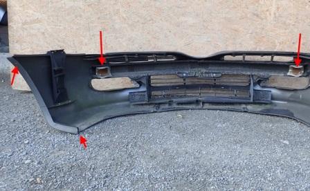 mounting points for the front bumper Alfa Romeo GTV (Spider)
