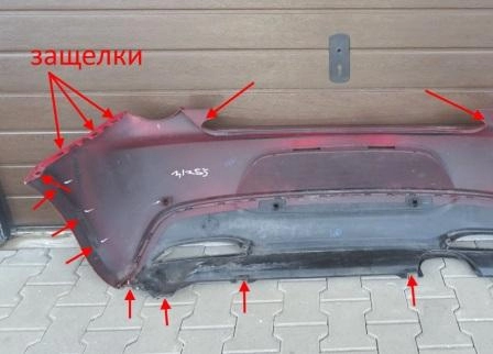 mounting points for the rear bumper Alfa Romeo MiTo