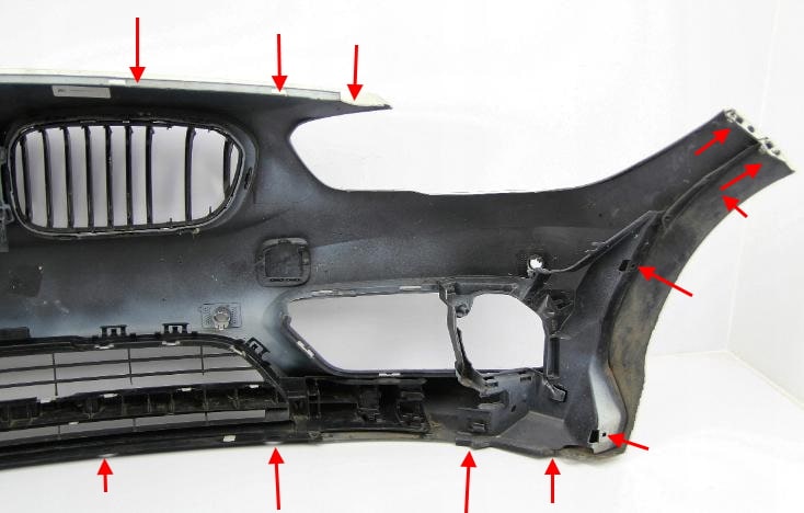 front bumper attachment points BMW 1-series (F20, F21)