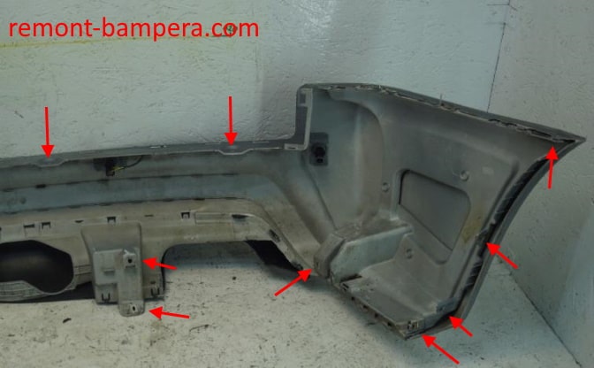 front bumper mounting points BMW X3 I (E83) (2003-2010)