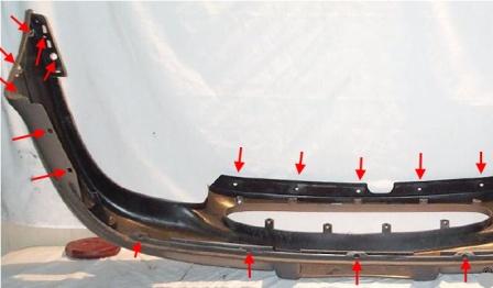 Buick LeSabre front bumper mounting points (2000-2005)