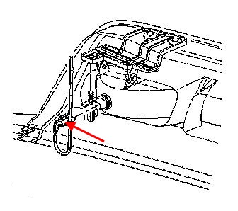 front bumper mounting scheme Cadillac Escalade GMT800 (2002-2006)