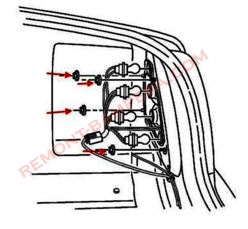 Chevrolet Epica Rücklicht-Montagediagramm (2003-2006)