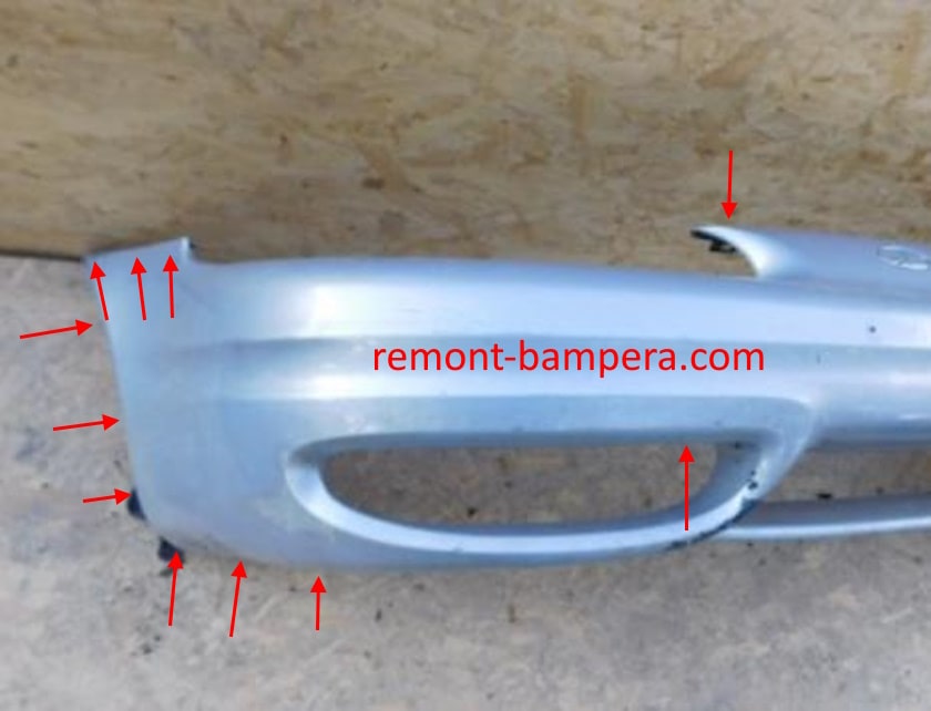 Chevrolet Alero front bumper mounting points