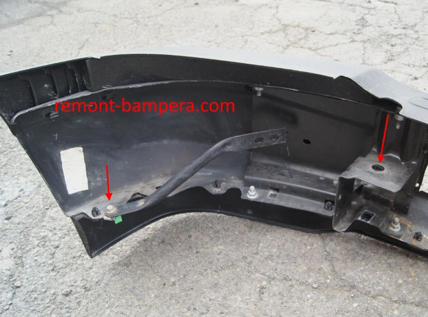 Chevrolet Express front bumper mounting locations (2003-2024)