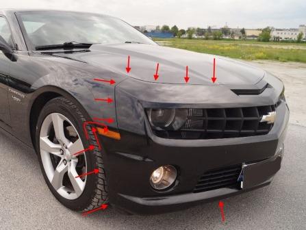 mounting points for the front bumper Chevrolet Camaro (2009-2015)