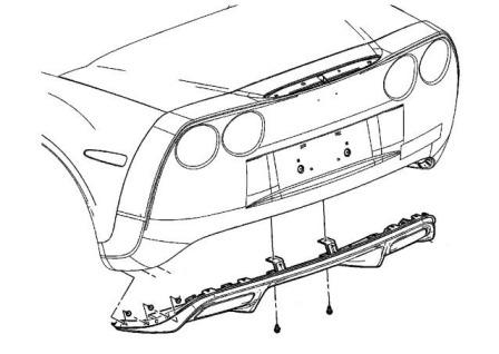схема крепления заднего бампера Chevrolet Corvette (2004-2012)