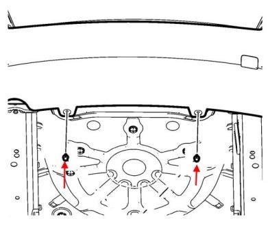 Schéma de montage du pare-chocs arrière Chevrolet Cruze