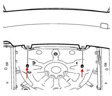 Montageplan für die hintere Stoßstange des Chevrolet Cruze